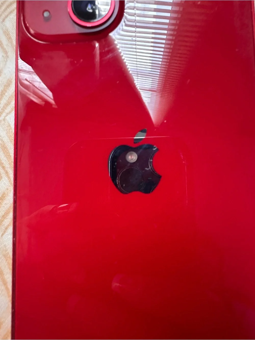 iPhone 13 Blocked by AT&T Red Gloss Smartphone Back Panel 128 gb good condition.